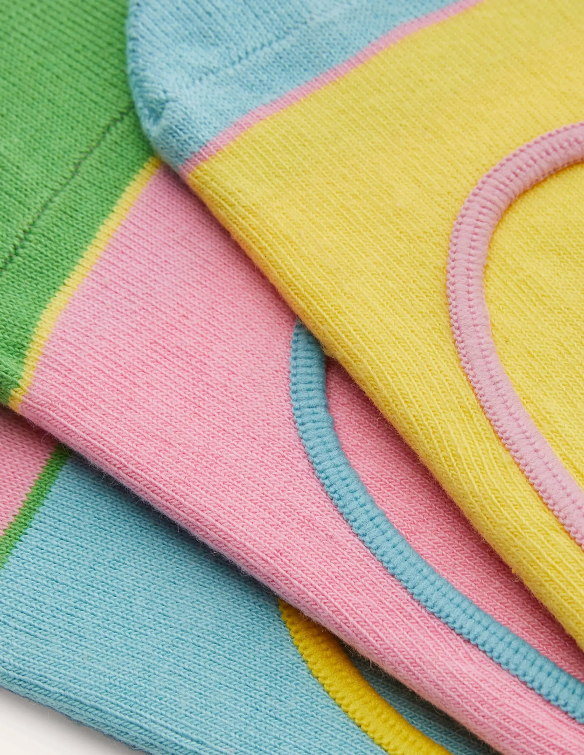 Three Pack Secret Socks-Colour Block Multi