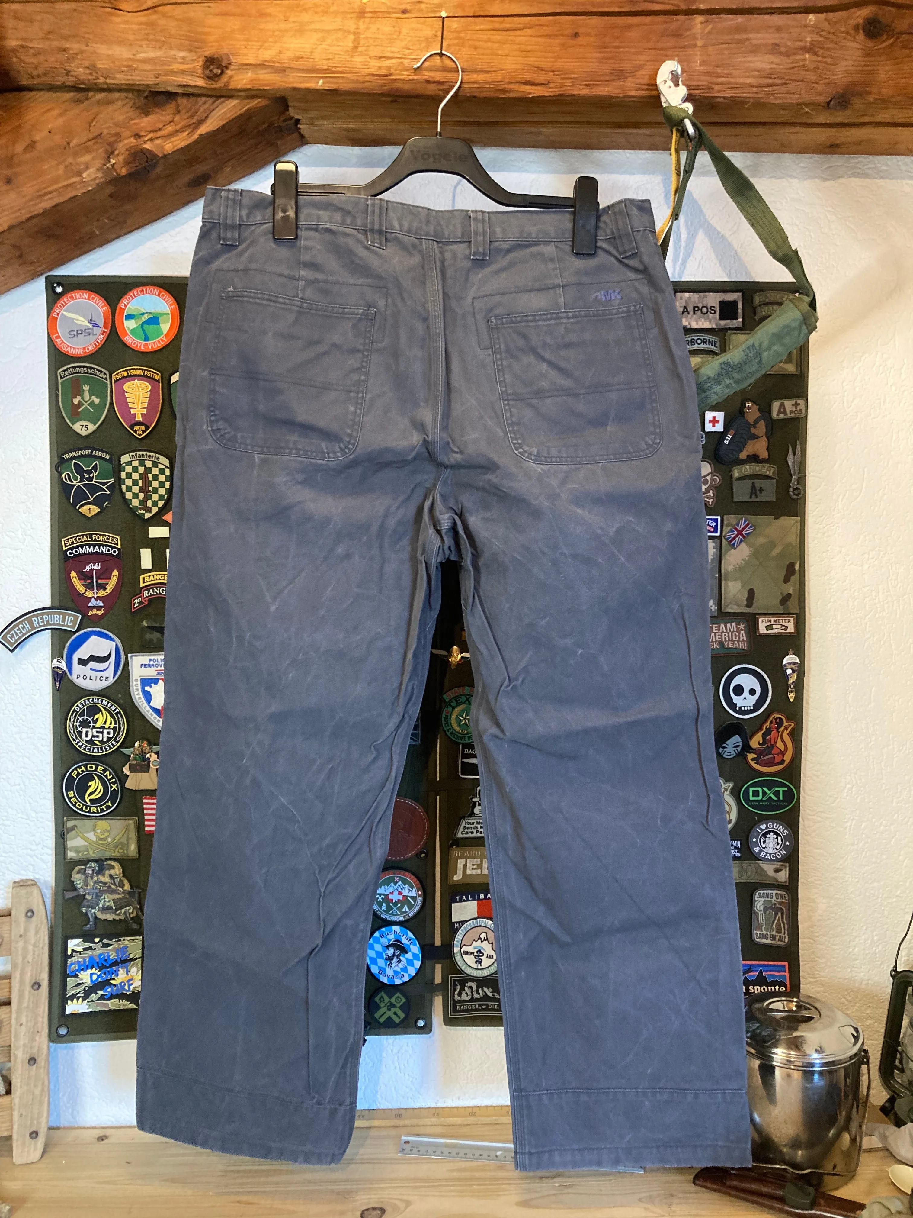 Trousers, Mountain Khakis, Men's Heavy Weight Hiking and Outdoors Pants, Grey Size 40x32