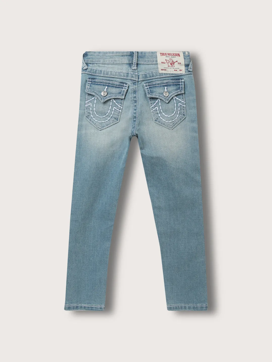 True Religion Kids Washed Effect Jeans 0 Fit Light Blue Mid Rise