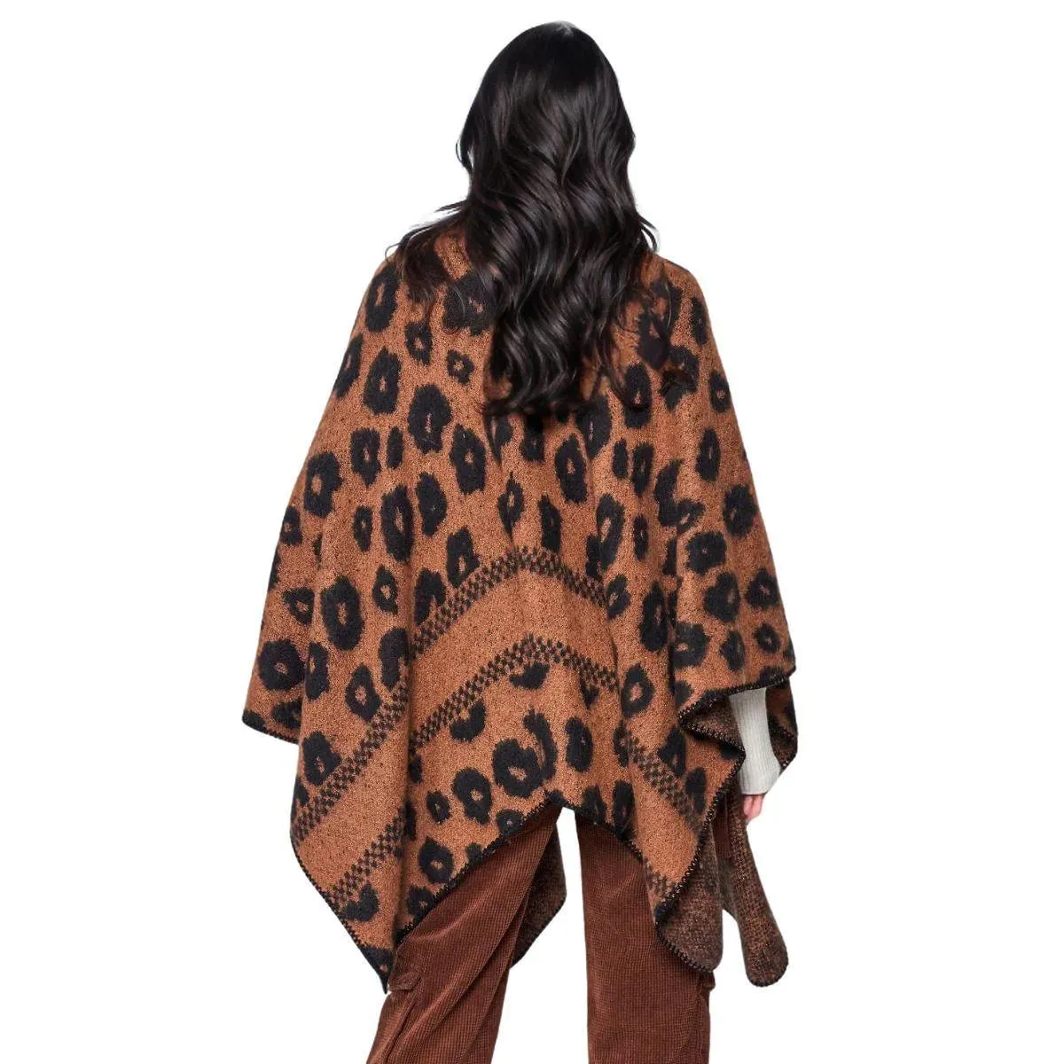 Versatile Leopard Print Kimono Cardigan Brown-black: Unleash Your Wild Side