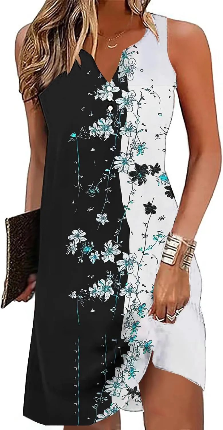 Women Dresses Casual Exotic Boho Waist-Length Trendy Dress Elegant Midi Dress Retro Sexy Beach Wedding Guest Dress