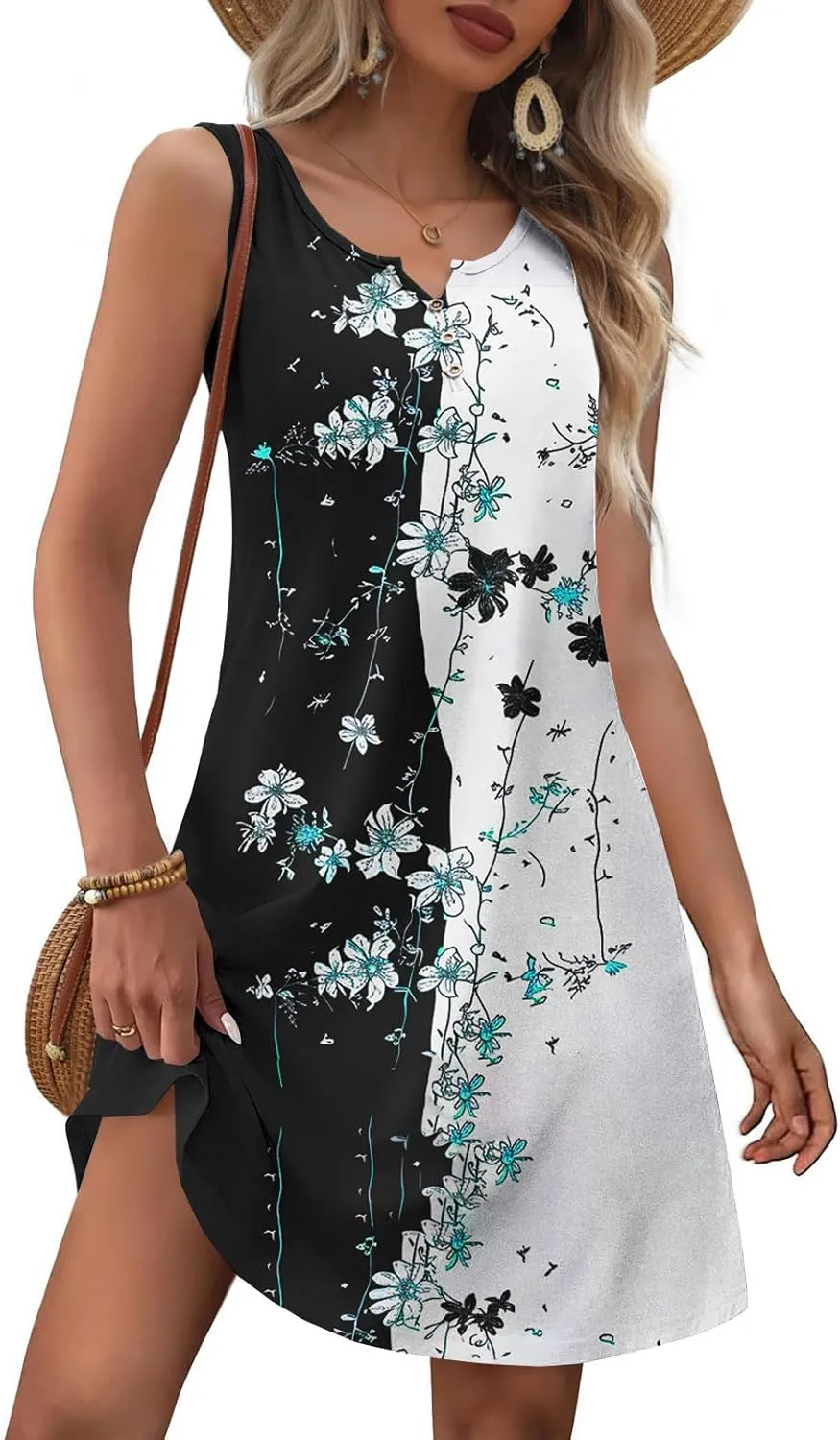 Women Dresses Casual Exotic Boho Waist-Length Trendy Dress Elegant Midi Dress Retro Sexy Beach Wedding Guest Dress