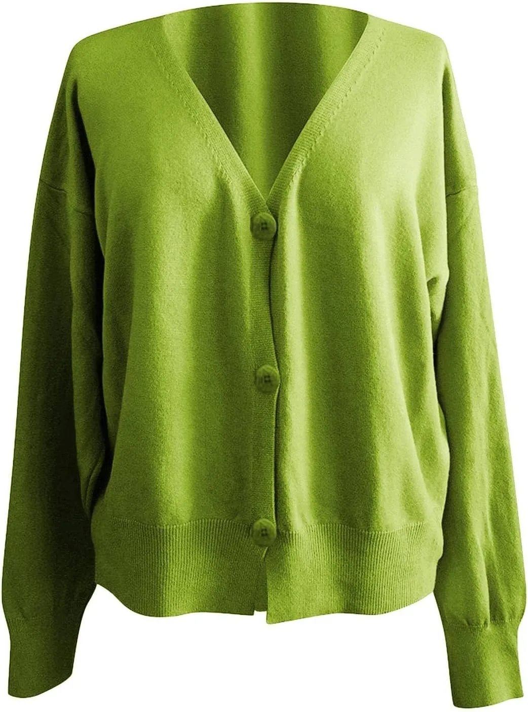 Womens Cropped Cardigan Trendy Fall Fashion Casual Soft Long Sleeve Sweaters Cardigan Button Down Knitwear