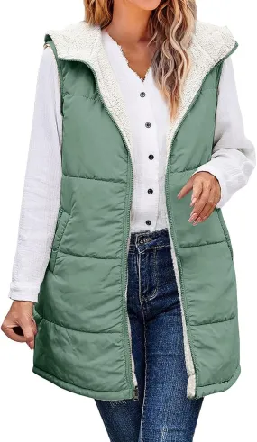 Women's Puffer Jacket Quilted Lightweight Packable Down Parka Oversized Long Padding Jacket Light Warm Hooded Jacket