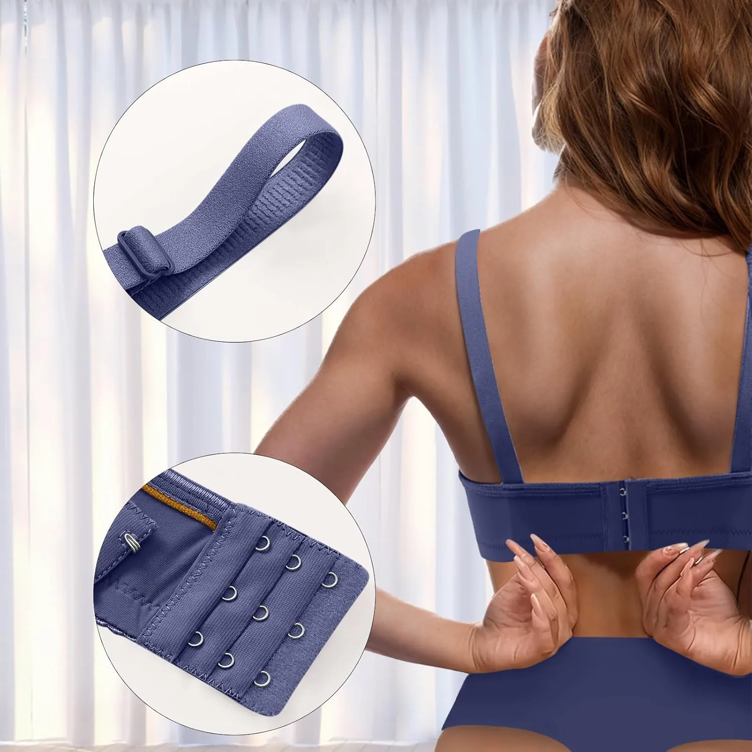 Womens Push Up Bras Full Coverage Supportive Adjustable Wire Free Breathable Plus Size No Underwire Everyday Bra